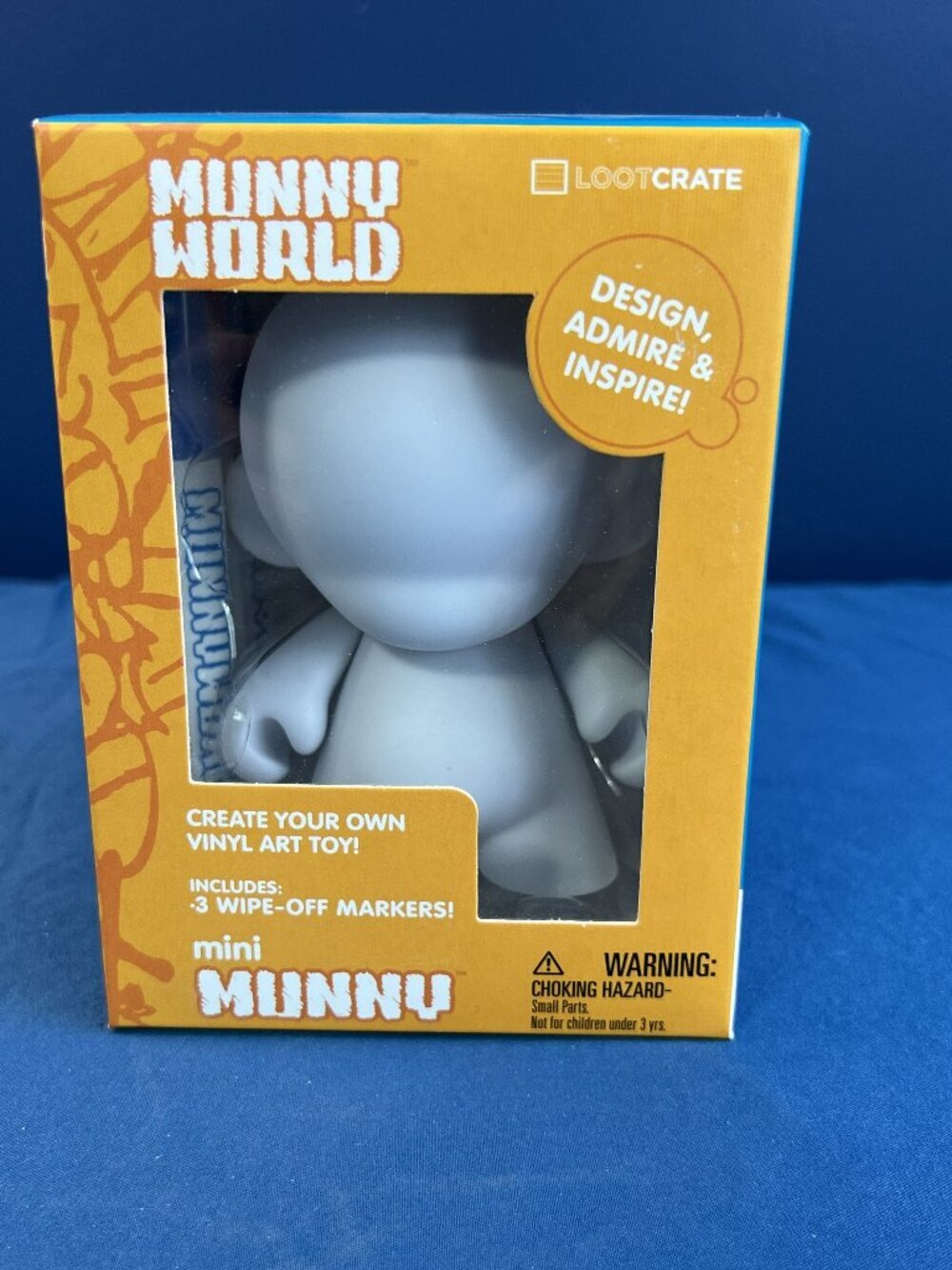 Mini Munny World Vinyl Art Toy Kidrobot Loot Crate Exclusive – Includes 3 Marker